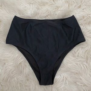 Black high rise bikini bottom